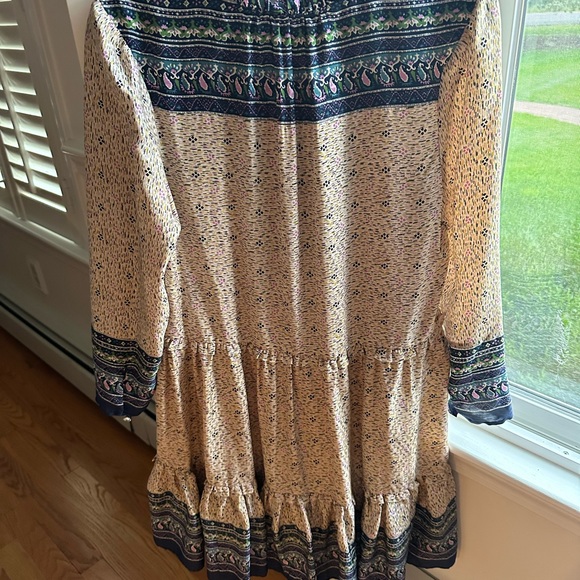 VERONICA BEARD BOHO FLORAL SILK MINI DRESS SIZE 4 - Picture 4 of 13